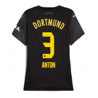 Borussia Dortmund Waldemar Anton #3 Fußballbekleidung Auswärtstrikot Damen 2024-25 Kurzarm